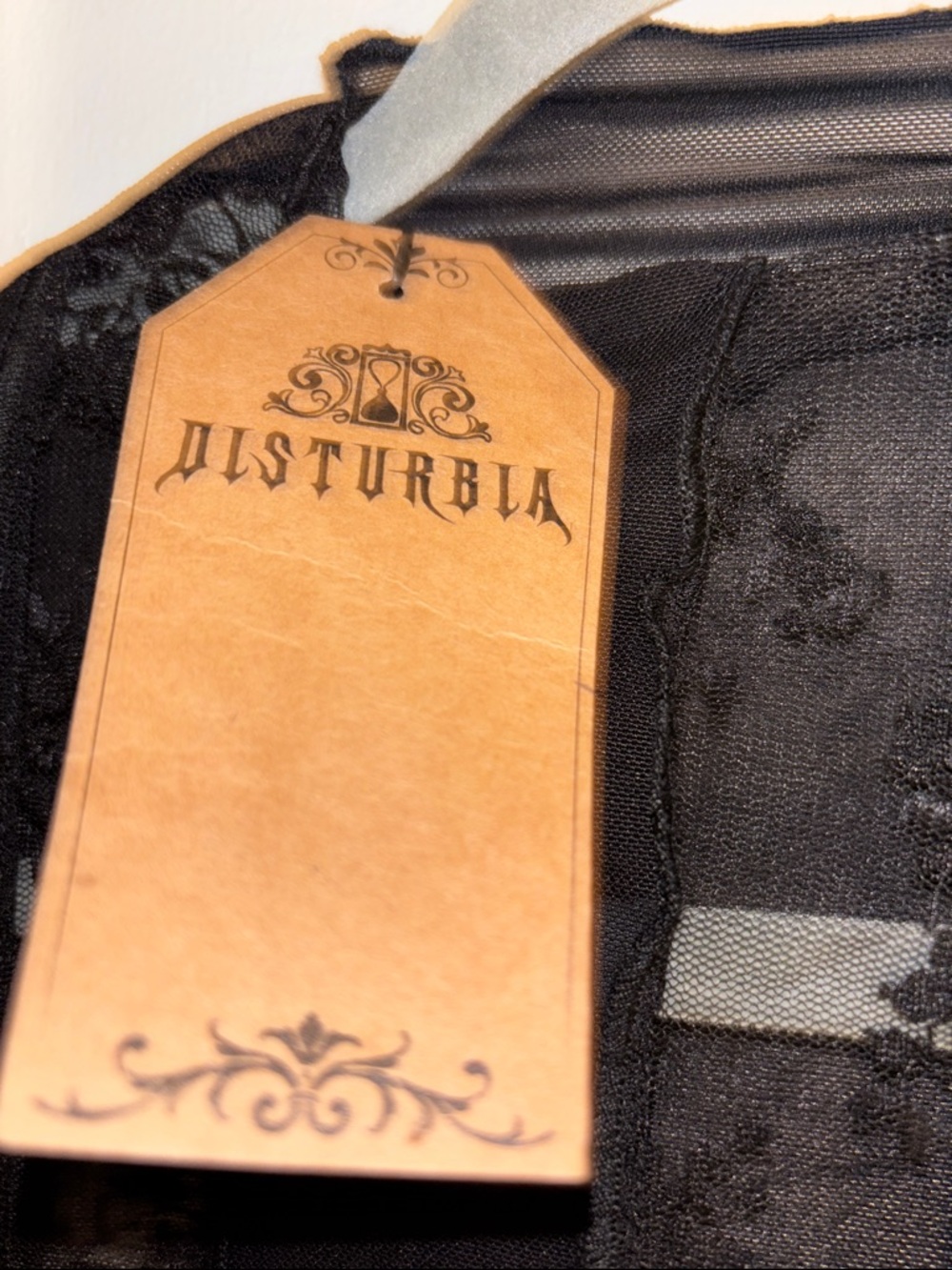 Disturbia Black Sheer Lace Long Sleeve Cardigan - Picture 3 of 5